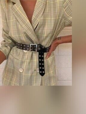 Urban Outfitters Gray and Cream Plaid Blazer